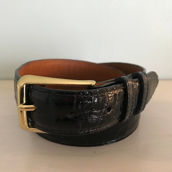 Black American Alligator belt size 42